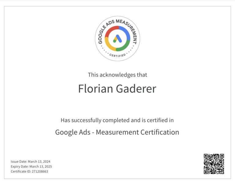 Certification Google 2