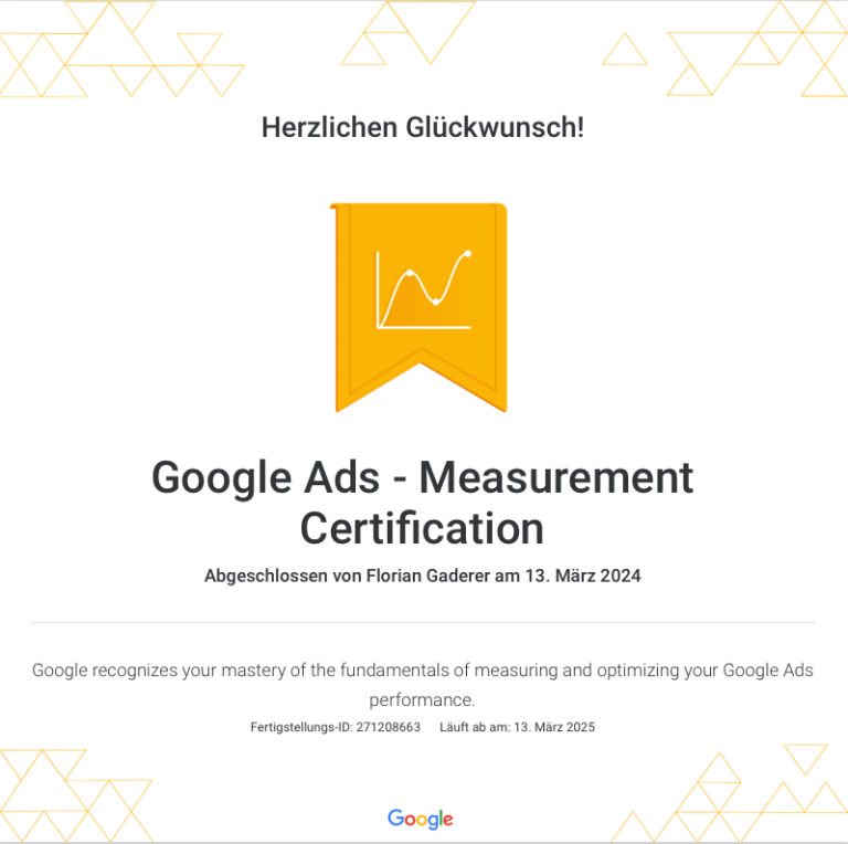 Certification Google 5